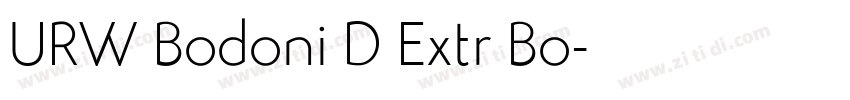 URW Bodoni D Extr Bo字体转换